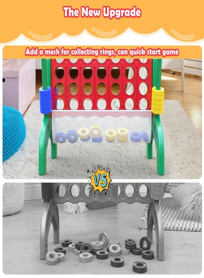 Aywewii 1.9 FT Giant 4-to-Score Connect Game Set, Family Games for Kids and Adults, 4-in-A-Row Jumbo Yard Games Large Floor Games, Outdoor Indoor Party Games, Birthday Valentines Day Gifts for Kids - Image 5
